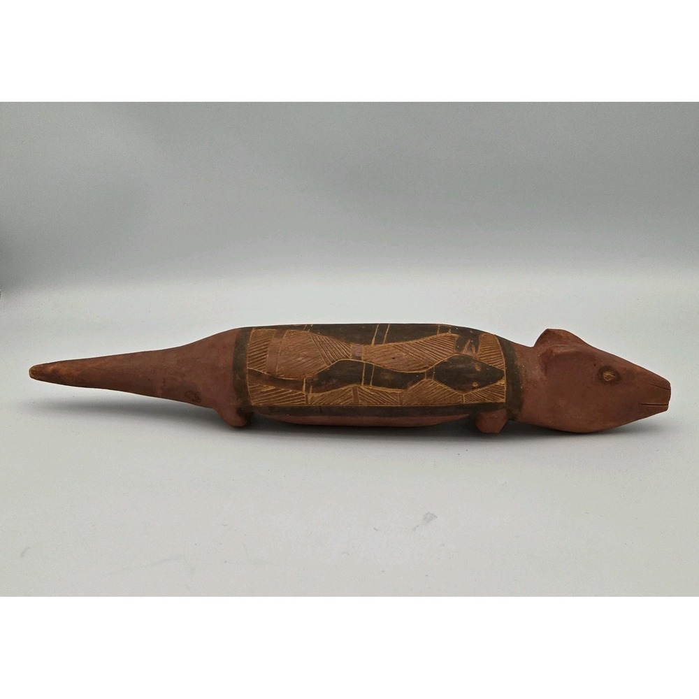 Australia Aboriginal Possum Totem Carved Painted Wood Animal Arnhem Land 13.25" - Picture 3 of 16